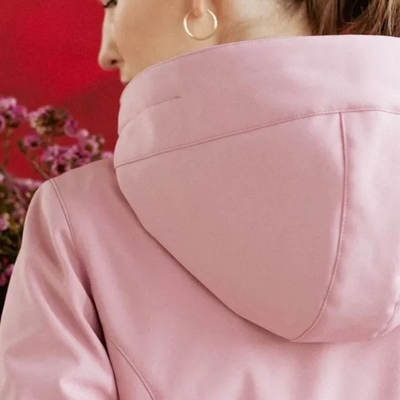 EUC RainSisters RARE Full Circle fit and flare pink Raincoat M - Picture 13 of 16